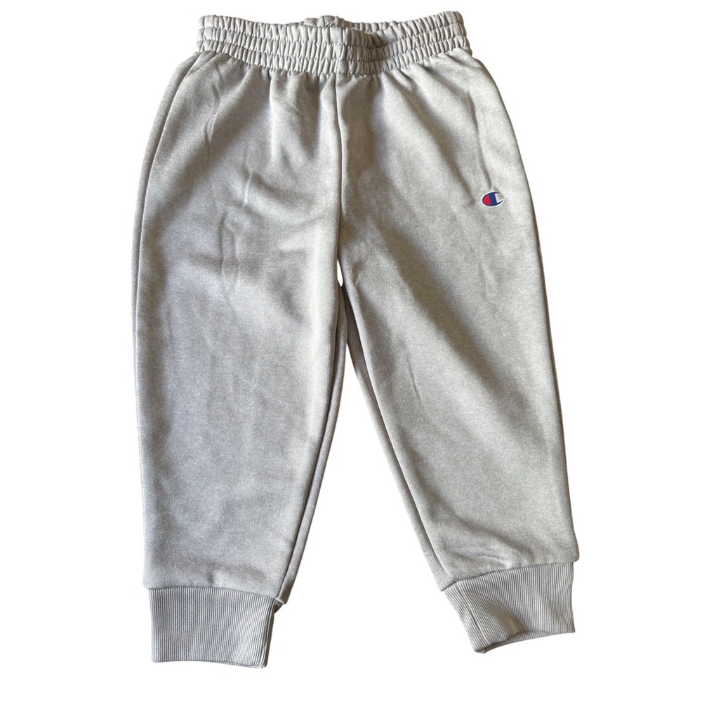 Champion Toddler Boys Girls Fleece Jogger Pants Gray Size 2T Sweatpants Logo